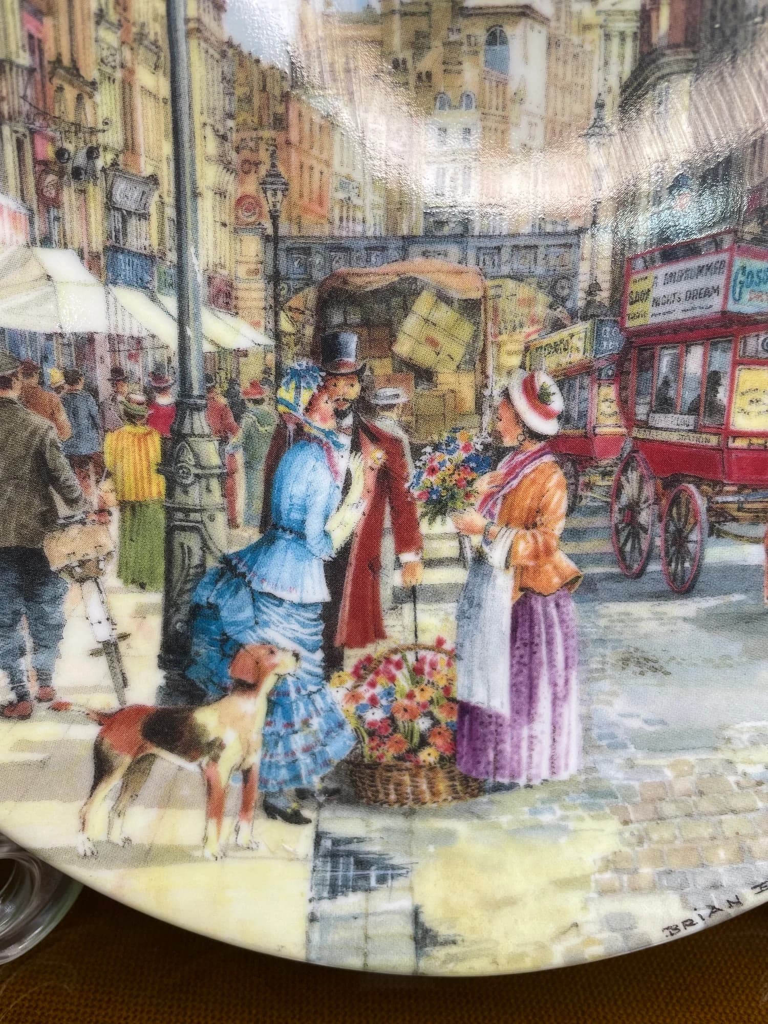 دیوارکوب داونپورت The Flower Seller؛ گل‌فروش لندن، نسخه‌محدود؛ گل‌فروش و سبدهای گل در بخش پایین نقاشی